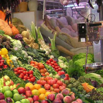 Fruits and vegetable produce stand