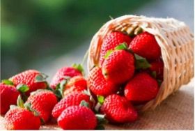 Stawberries in a basket