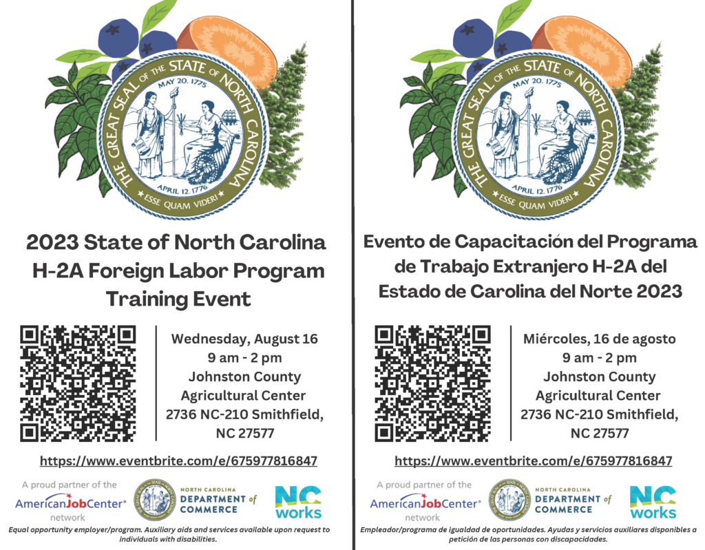 2023 State of North Carolina H-2A Foreign Labor Program Training Event