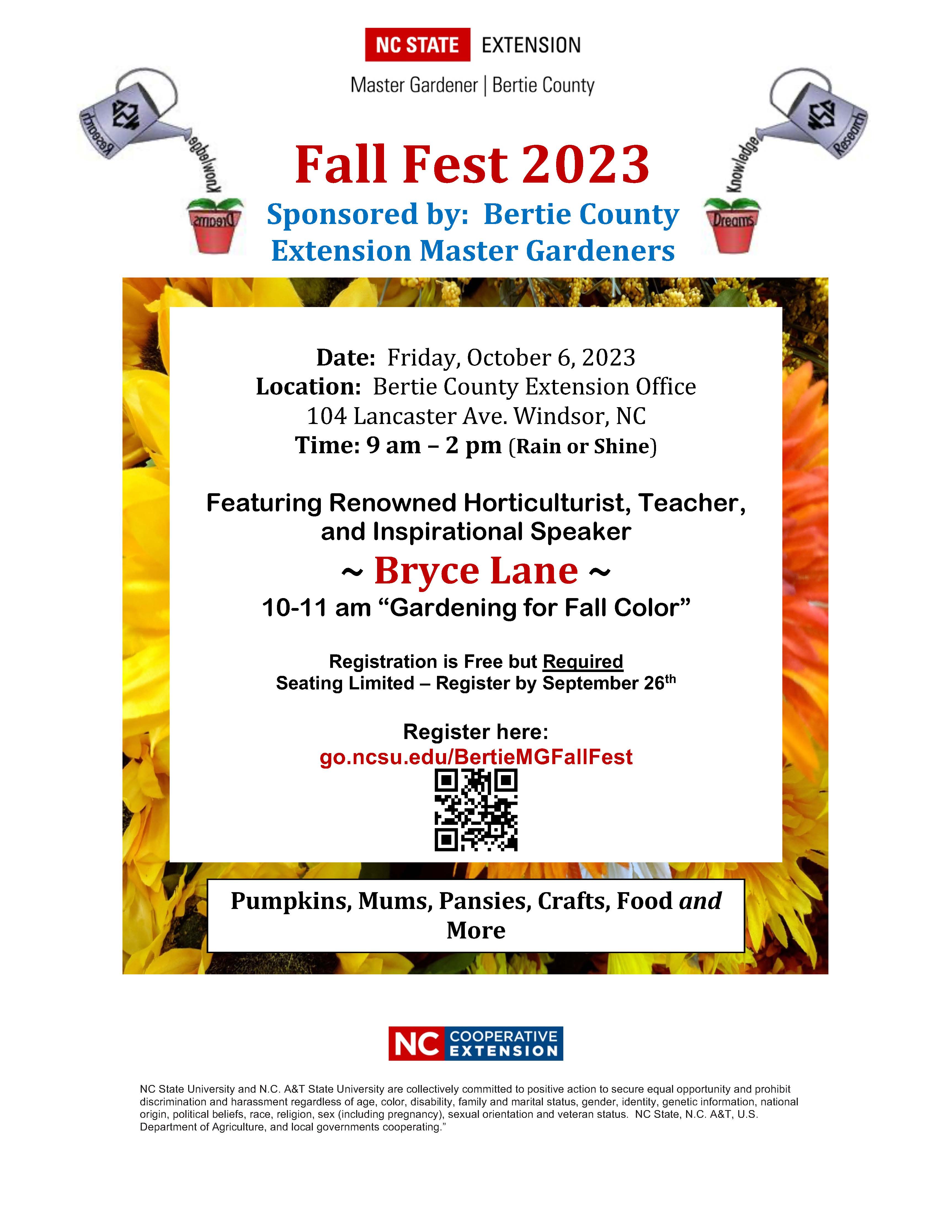  Fall Fest 2023 poster