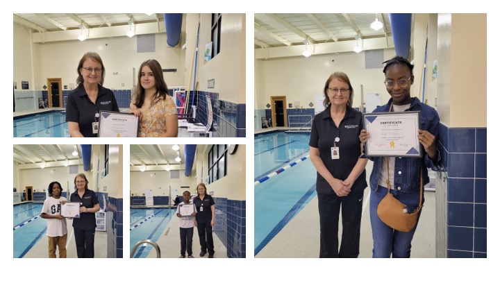 Collage of students posing with certificates