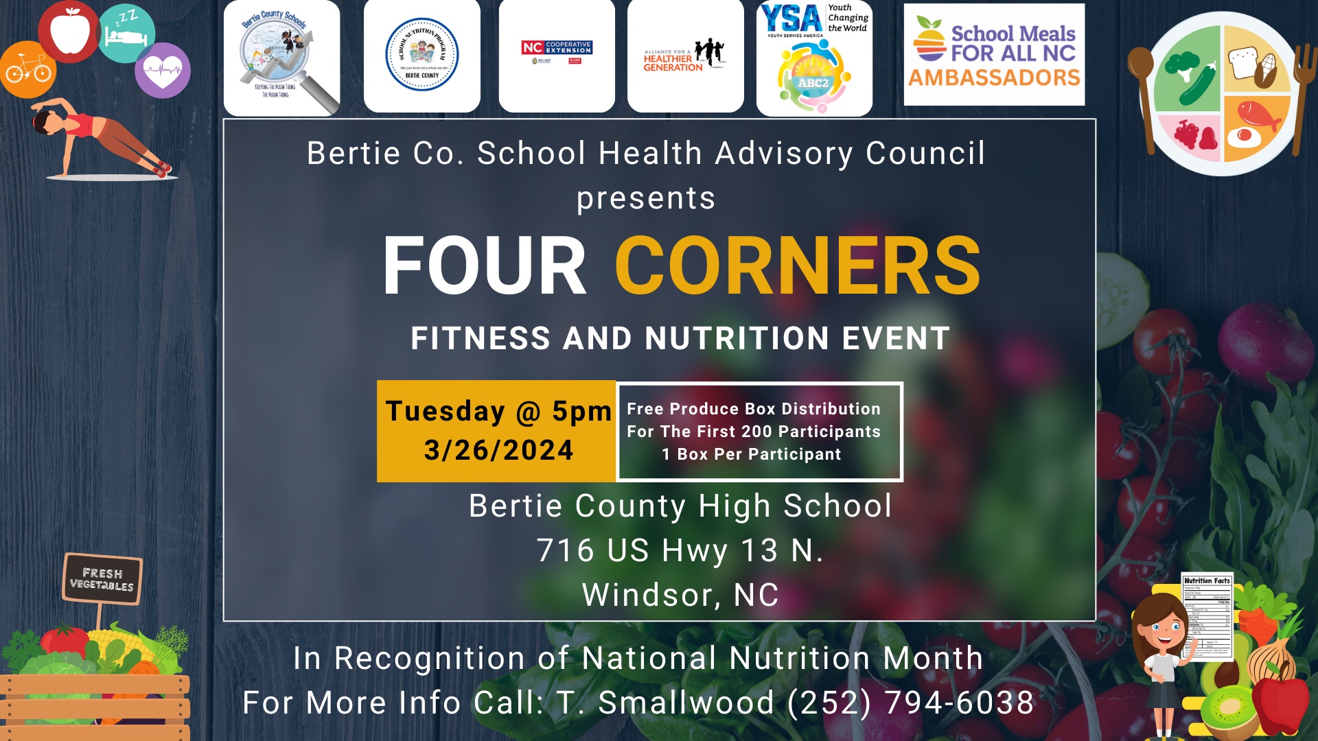 Bertie County Schools Nutrition event flyer