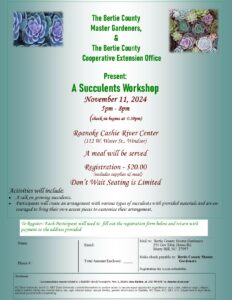 Bertie EMG Succulent Workshop Flyer