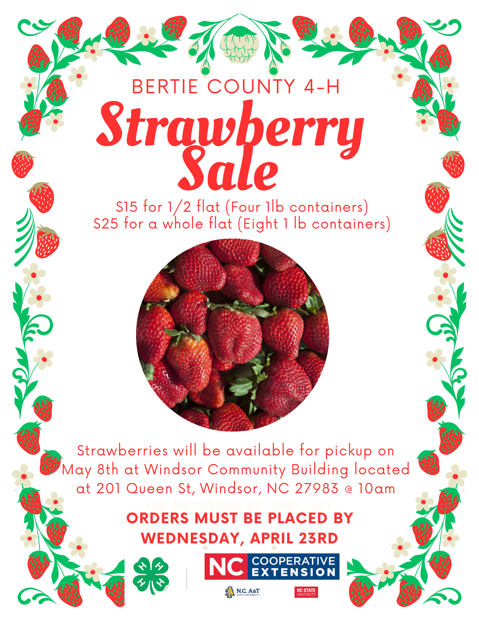 Strawberry Sale Flyer