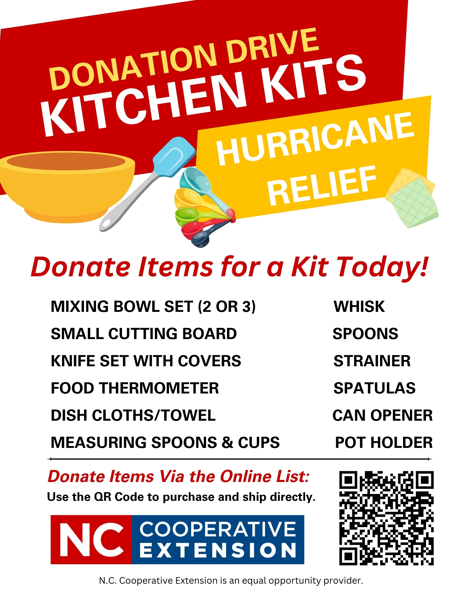 Donation Drive Kitchen Kits